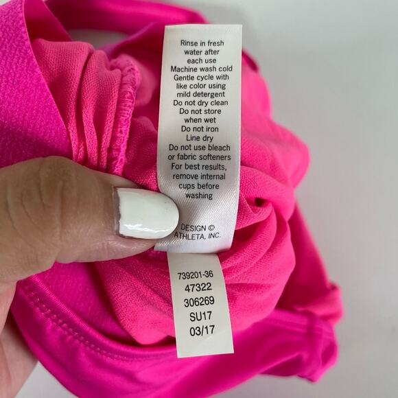 Athleta Shirrendipity Halter Tankini Pink top size XS - Picture 10 of 10